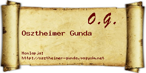 Osztheimer Gunda névjegykártya